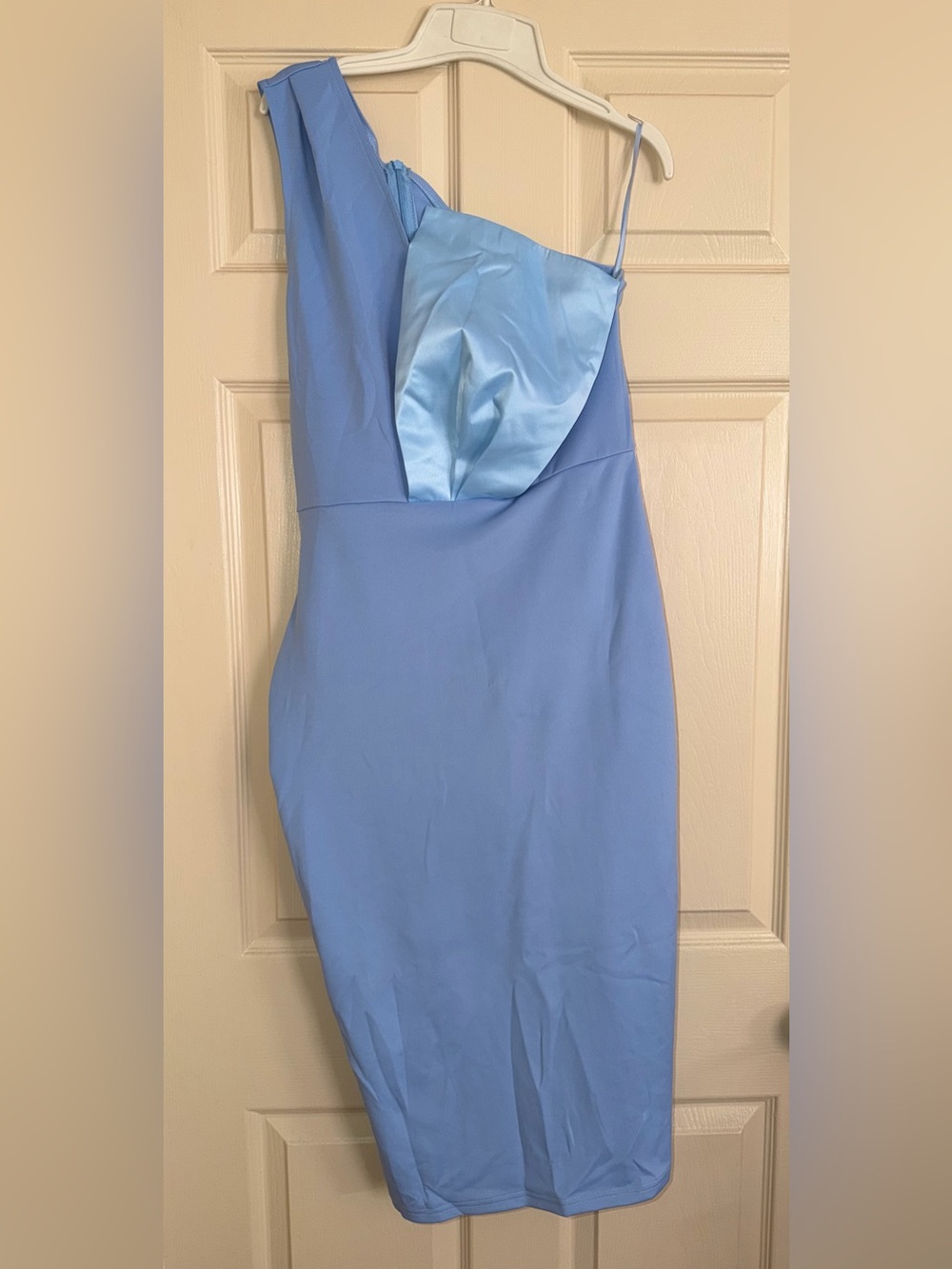 Baby Blue One Shoulder Dress